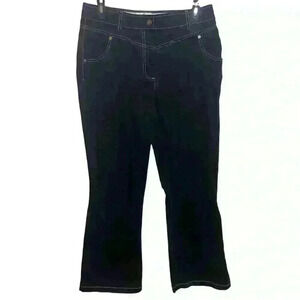 Roberta Di Camerino Women's Pants Mid Rise  Casual Dark Navy Size 12 Flare